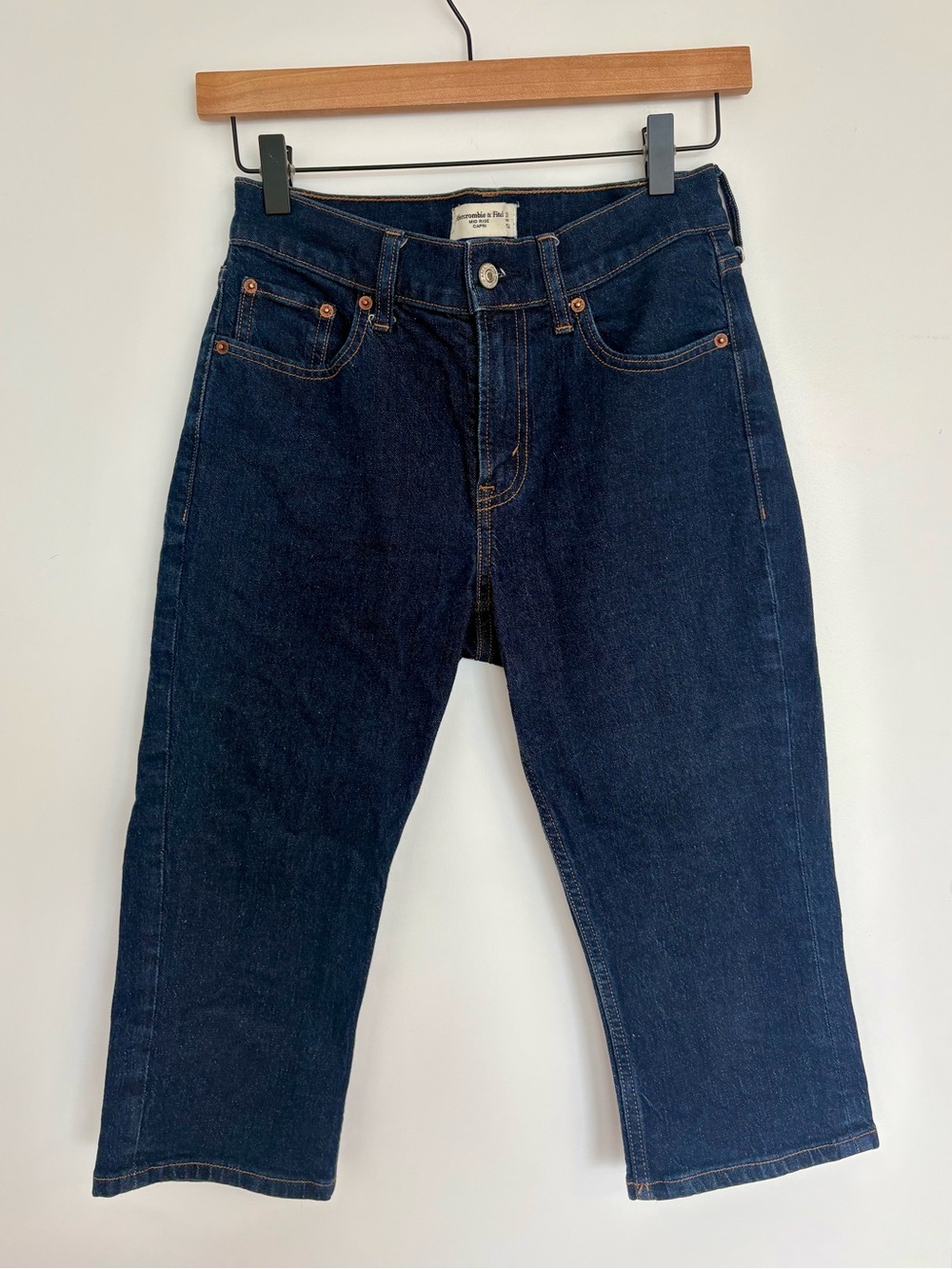Women’s Dark Blue High-Rise Straight Jeans